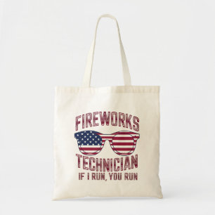 Bolso De Tela Técnico de fuegos artificiales 4 de julio divertid