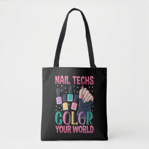 Bolso De Tela Técnico de uñas coloridas Artista de manicura de
