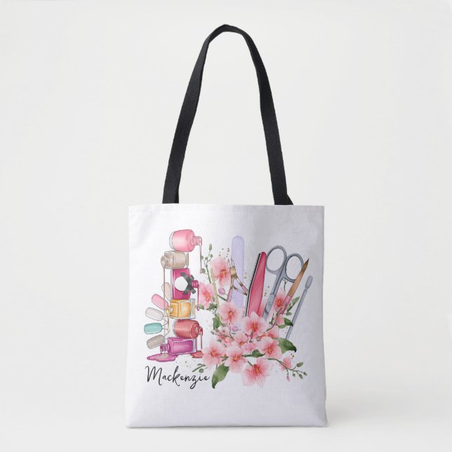Bolso De Tela Técnico de Uñas Personalizado (Anverso)