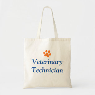 Bolso De Tela Técnico veterinario con la impresión anaranjada 