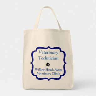 Bolso De Tela Tecnología del veterinario/impresión Soporte-Negra
