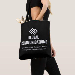 Bolso De Tela Tecnología Moderna Minimalista Empresa Negro Blanc