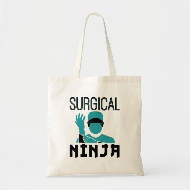 Bolso De Tela Tecnólogo técnico quirúrgico Ninja Scrub (Frente)