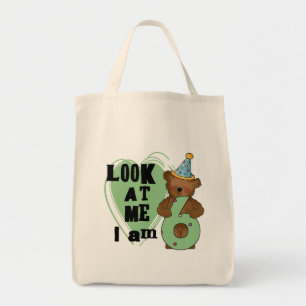 Bolso De Tela Teddy Bear Tengo 6 Camisetas de cumpleaños y regal