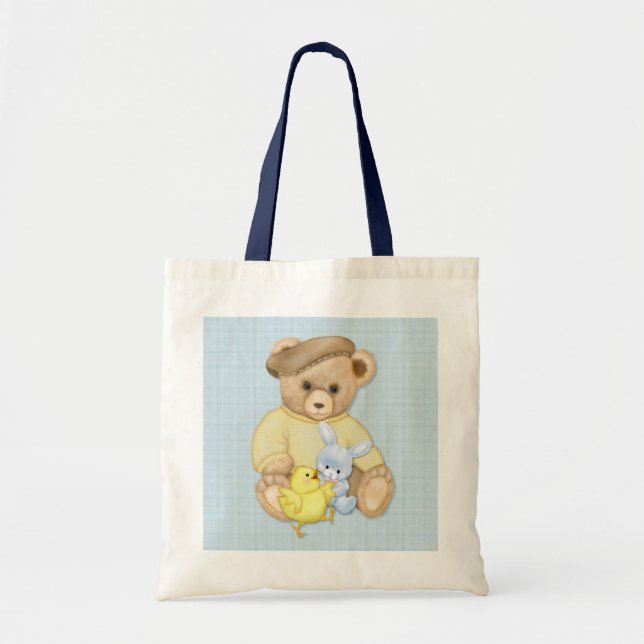 Bolso De Tela Teddy Boy Easter (Frente)