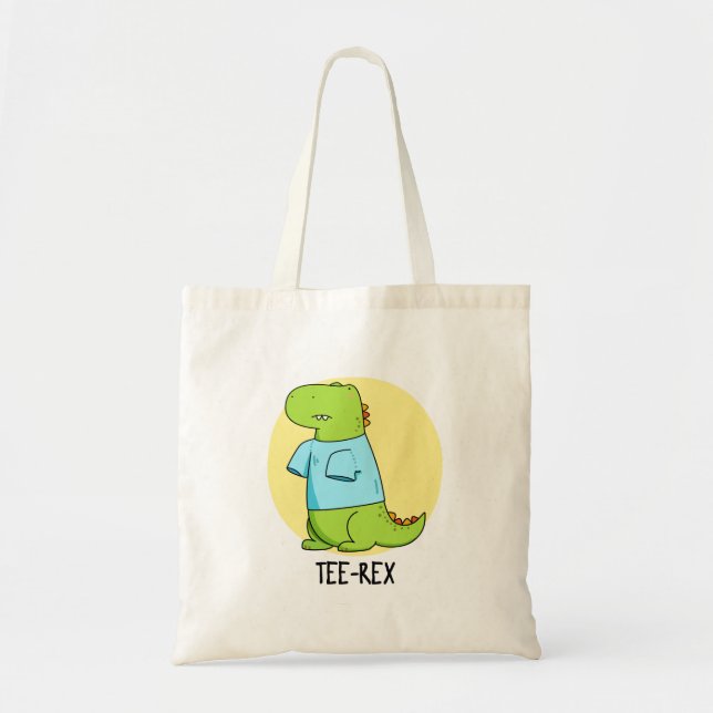 Bolso De Tela Tee Rex Funny TShirt TRex Dinosaur Pun (Frente)
