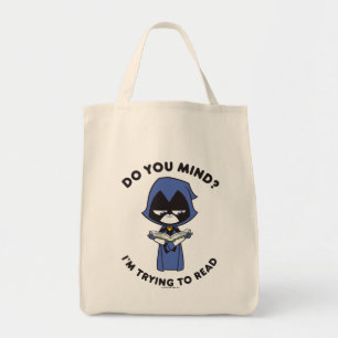 Bolso De Tela Teen Titans Go! Raven "I'm Trying To Read"