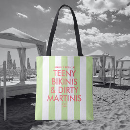 Bolso De Tela Teeny Bikinis y Dirty Martinis Bach Club Stripe
