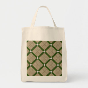 Bolso De Tela Tejas diagonales concretas de cerámica