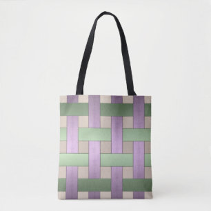Bolso De Tela Tejido de cesta, cinta