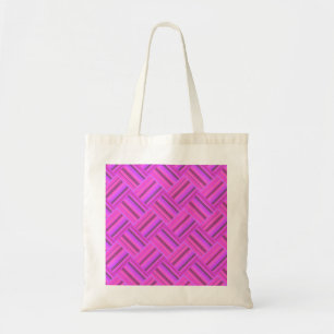 Bolso De Tela Tejido de rayas rosadas diagonal patrón