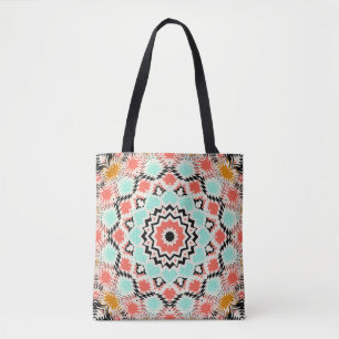 Bolso De Tela Tejido de tejas de patrón abstracto ornamental sin