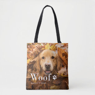 Bolso De Tela Tejido el   las fotos de su perro y una impresión