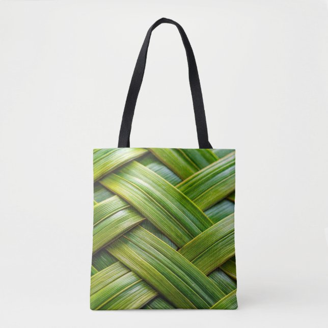 Bolso De Tela Tejido fresco de bambú verde (Anverso)