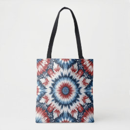 Bolso De Tela Tejido rojo, blanco y azul
