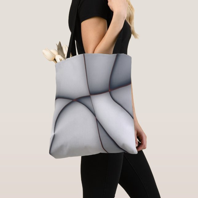 Bolso De Tela Tejidos de piezas grises de convexo delgado (Detalle)