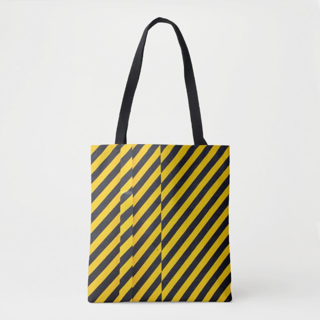 Bolso De Tela Tejidos de rayas amarillas y negras (Anverso)