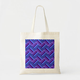 Bolso De Tela Tejidos de rayas azules y violetas