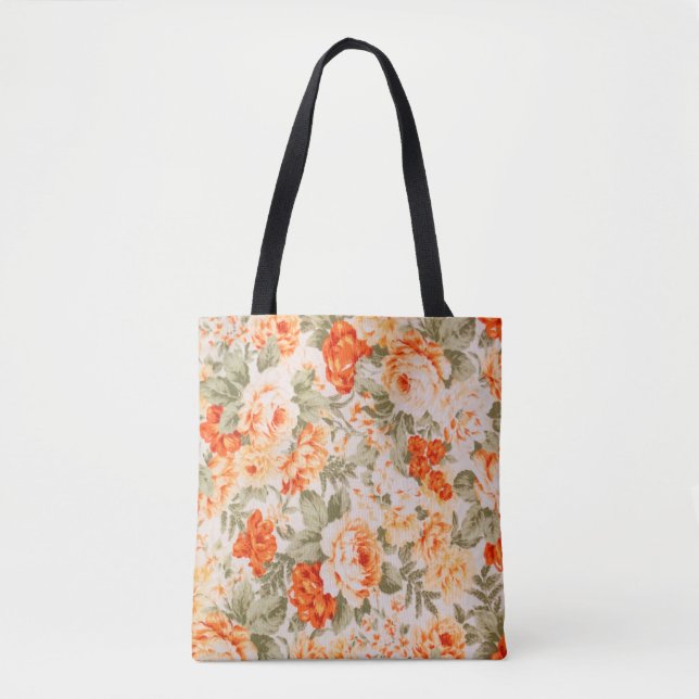 Bolso De Tela Tejidos florales de época (Anverso)