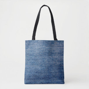 Bolso De Tela Tejidos jeans estructura de denim azul