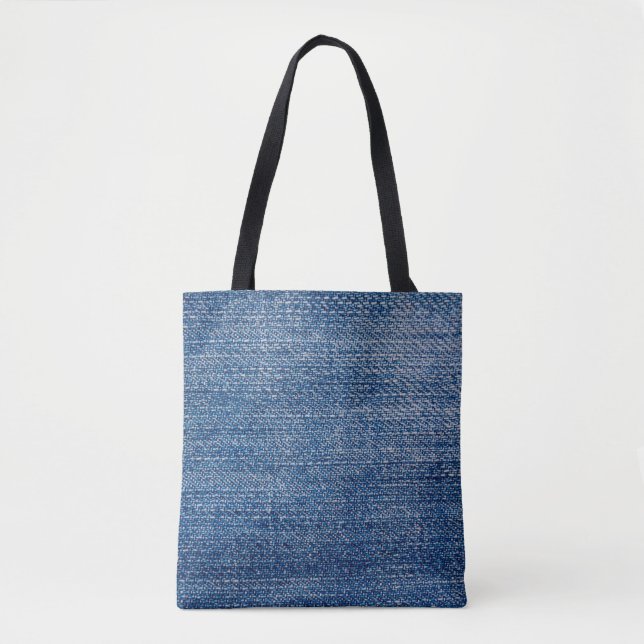 Bolso De Tela Tejidos jeans estructura de denim azul (Anverso)