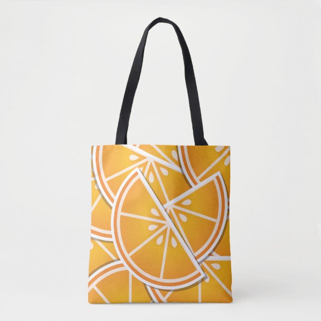 Bolso De Tela Tejidos naranjas Funky (Anverso)