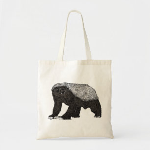 Bolso De Tela Tejón Mielero Malvado Actitud Intrépida Arte Anima