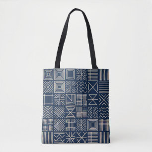 Bolso De Tela Tela de barro índigo Tejido artesanal