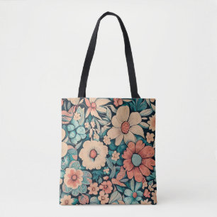 Bolso De Tela Tela de flores bohemias