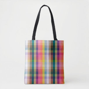 Bolso De Tela Tela escocesa escocesa abstracta