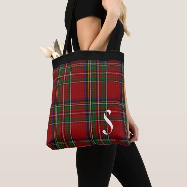 Bolso De Tela Tela escocesa real clásica de Stewart con (Detalle)