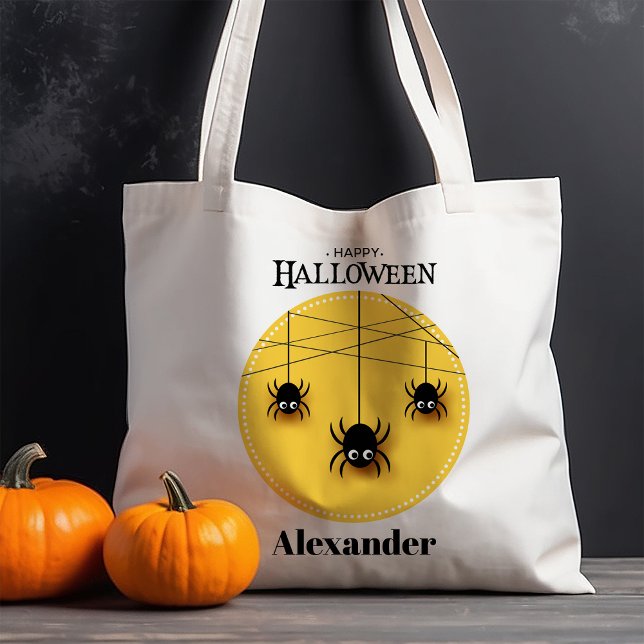 Bolso De Tela Telaraña de arañas espeluznantes de Halloween (Subido por el creador)