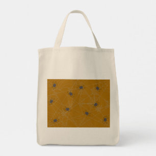 Bolso De Tela telaraña y calabazas de Halloween
