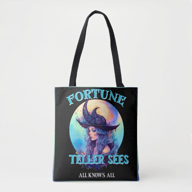 Bolso De Tela Teléster azul de fortuna _ Halloween (Anverso)