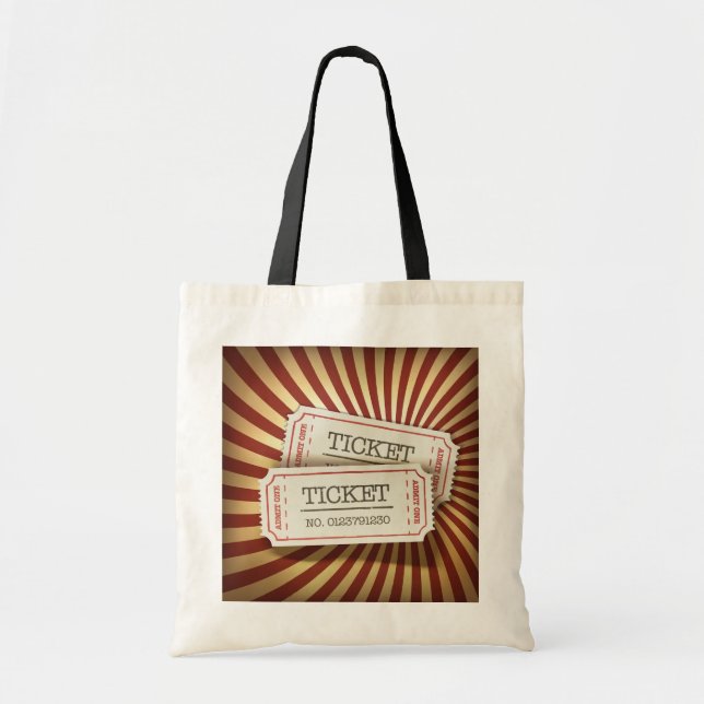 Bolso De Tela Tema de carnaval de talón de entrada antiguo (Frente)