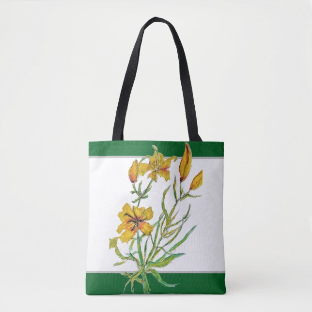 Bolso De Tela Tema de jardín  (Anverso)