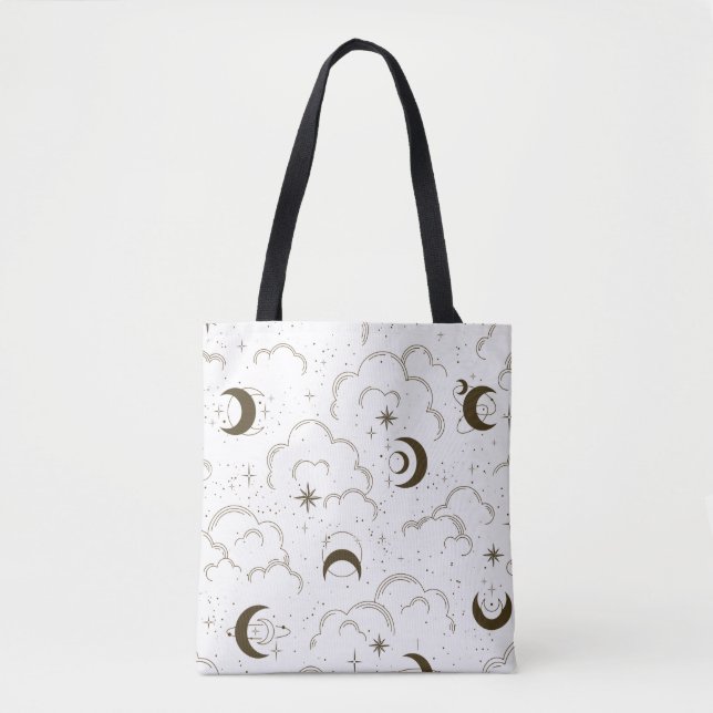 Bolso De Tela Tema de la Luna Celestial  (Anverso)