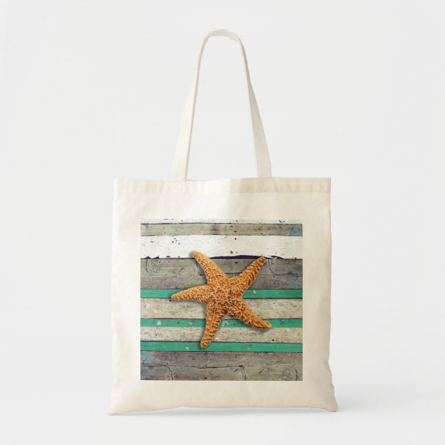 Bolso De Tela Tema de la playa Starfish Boda Rustic (Frente)