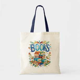 Bolso De Tela Tema de lectura de biblioteca de libros