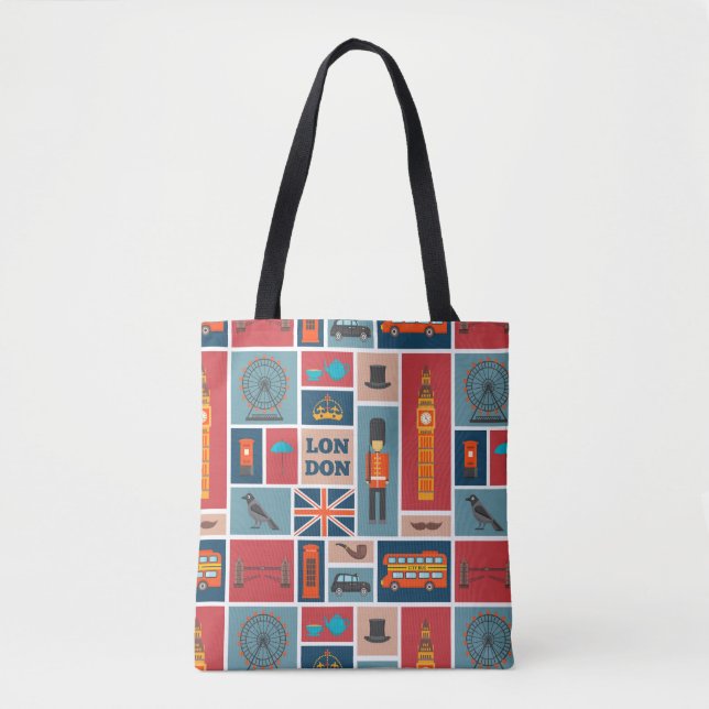 Bolso De Tela Tema de Londres (Anverso)