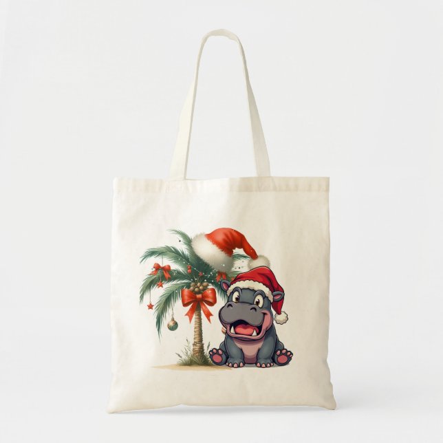 Bolso De Tela Tema de los Navidades de Hippo (Frente)