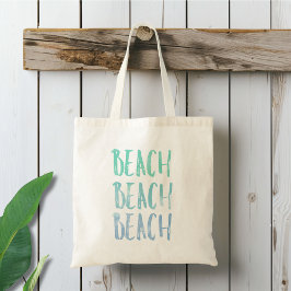 Bolso De Tela Tema de playa azul y turquesa todos los días