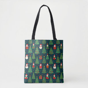 Bolso De Tela Tema de vacaciones de Navidad