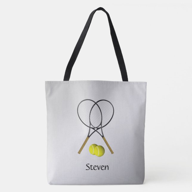 Bolso De Tela Tema del deporte del tenis Doubles Personal (Anverso)