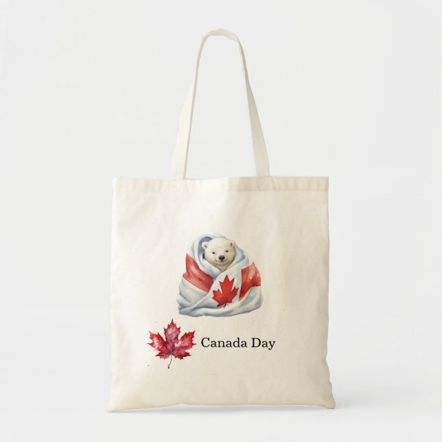 Bolso De Tela Tema del Día de Canadá (Frente)