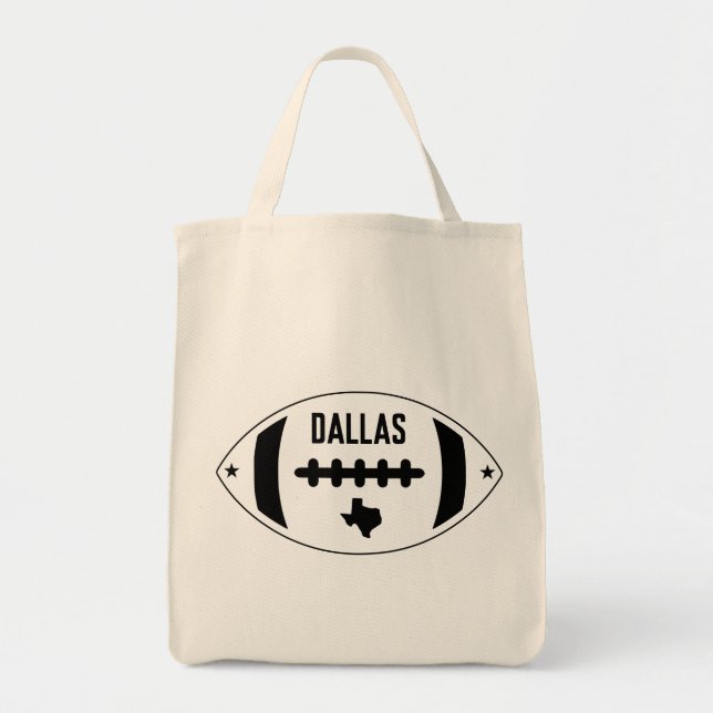 Bolso De Tela Tema del fútbol de Dallas (Frente)