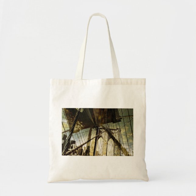 Bolso De Tela Tema del puente de Brooklyn (Frente)