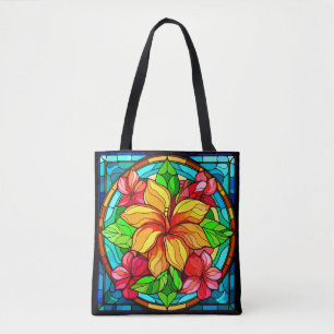 Bolso De Tela Tema floral de Plumera de Hawái