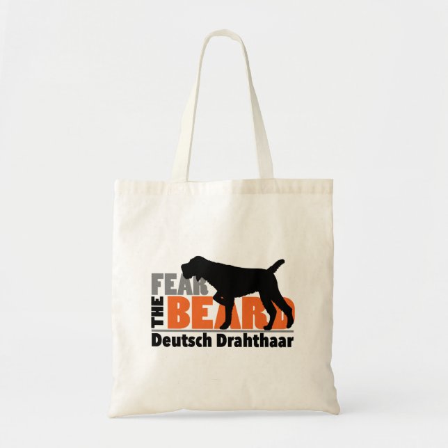Bolso De Tela Tema la barba - Deutsch Drahthaar (Frente)