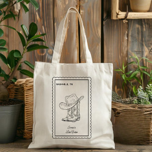 Bolso De Tela Tema Occidental Fiesta de Soltera Personalizada Úl